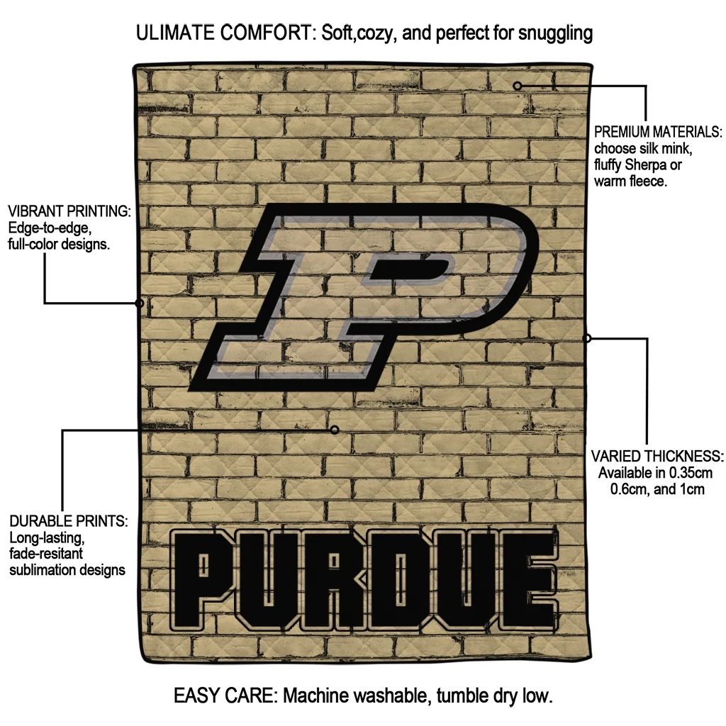 purdue boilermakers brick grid gold quilt blanket latest model purdue boilermakers brick grid gold quilt blanket latest model