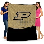 purdue boilermakers dot illusion gold quilt blanket best selling