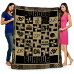 purdue boilermakers helmet heart gold quilt blanket best selling