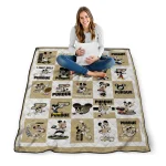 purdue boilermakers mickey mouse motif gold white quilt blanket best selling