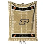 purdue boilermakers mickey player gold quilt blanket best selling