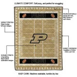 purdue boilermakers mickey player gold quilt blanket best selling