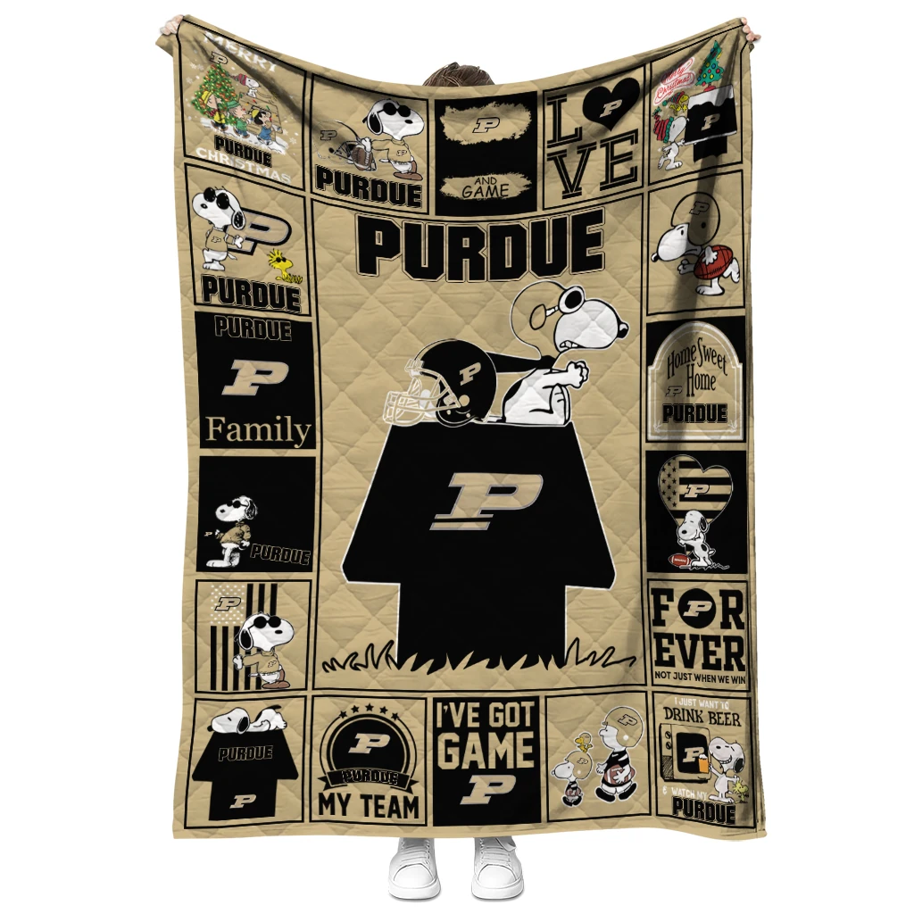 purdue boilermakers snoopy love gold quilt blanket fashion forward purdue boilermakers snoopy love gold quilt blanket fashion forward