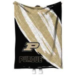 purdue boilermakers stroke art gold white quilt blanket best selling