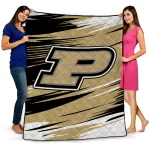 purdue boilermakers wild lines gold white quilt blanket best selling