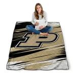 purdue boilermakers wild lines gold white quilt blanket best selling