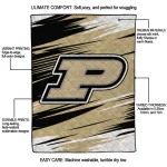 purdue boilermakers wild lines gold white quilt blanket best selling