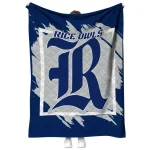 rice owls block border navy blue quilt blanket best selling