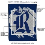 rice owls block border navy blue quilt blanket best selling