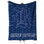rice owls brick grid navy blue quilt blanket best selling