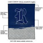 rice owls dot illusion navy blue quilt blanket best selling