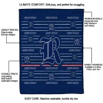 rice owls handdrawn stripes navy blue quilt blanket best selling