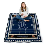 rice owls mickey player navy blue quilt blanket best selling