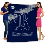 rice owls paint trail navy blue quilt blanket best selling