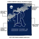 rice owls paint trail navy blue quilt blanket best selling
