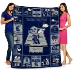 rice owls snoopy love navy blue quilt blanket best selling