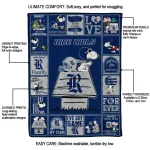 rice owls snoopy love navy blue quilt blanket best selling