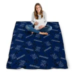 rice owls solid classic navy blue quilt blanket best selling
