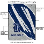 rice owls stroke art navy blue white quilt blanket best selling