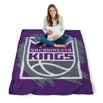 sacramento kings block border purple quilt blanket best selling