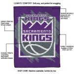 sacramento kings block border purple quilt blanket best selling