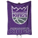 sacramento kings brick grid purple quilt blanket best selling