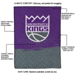 sacramento kings dot illusion purple quilt blanket best selling