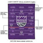 sacramento kings handdrawn stripes purple quilt blanket best selling