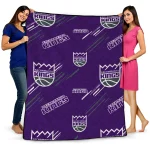 sacramento kings sketch lines purple quilt blanket best selling