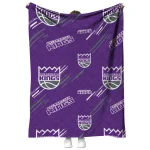 sacramento kings sketch lines purple quilt blanket best selling