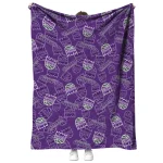 sacramento kings solid classic purple quilt blanket best selling