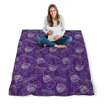 sacramento kings solid classic purple quilt blanket best selling