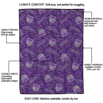 sacramento kings solid classic purple quilt blanket best selling