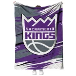 sacramento kings wild lines purple white quilt blanket best selling