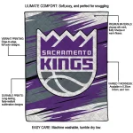 sacramento kings wild lines purple white quilt blanket best selling