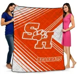 sam houston bearkats arrow layers orange quilt blanket best selling