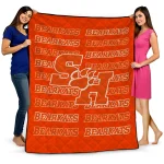 sam houston bearkats bold red orange quilt blanket best selling