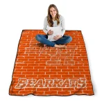 sam houston bearkats brick grid orange quilt blanket best selling