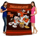 sam houston bearkats disney football orange quilt blanket best selling