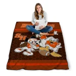 sam houston bearkats disney football orange quilt blanket best selling
