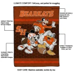 sam houston bearkats disney football orange quilt blanket best selling