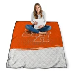 sam houston bearkats dot illusion orange quilt blanket best selling