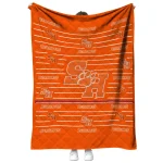 sam houston bearkats handdrawn stripes orange quilt blanket best selling