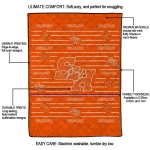 sam houston bearkats handdrawn stripes orange quilt blanket best selling