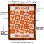 sam houston bearkats helmet heart orange quilt blanket best selling