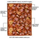 sam houston bearkats hibiscus foliage orange quilt blanket best selling