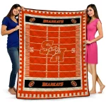sam houston bearkats mickey player orange quilt blanket best selling