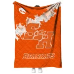sam houston bearkats paint trail orange quilt blanket best selling