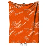 sam houston bearkats sketch lines orange quilt blanket best selling