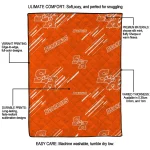 sam houston bearkats sketch lines orange quilt blanket best selling